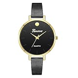 Knowin Armbanduhr Männer Damen Luxusgürtel Edelstahl Uhren Analog Quarz Armbanduhr # 603 Geneva Net Belt Watch mit Großes Mode Schön Zifferblatt