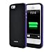 Produktbild Ultra® schwarz mit lila Rand 4,7" Iphone 6 6 s Power Bank Ladegerät Cases für Apple iPhone 6 6 s und Plus Modelle mit 3800 mAh bis 6800 mAh Modelle dünne externe Ersatz backup erweiterte Ladegerät Akku Cover iOS10 kompatibel