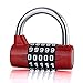 Produktbild LJXiioo 5 Digitale Zahlenschloss Sicherheit Vorhängeschloss Kombination rücksetzbare Schlösser wasserdichte Zahlenschloss (2 Stück),Red