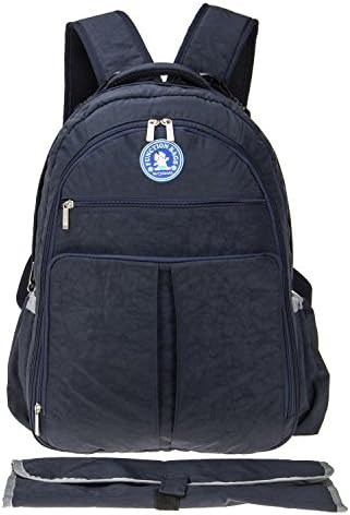 Baby Diaper Bag-Multi-functional Waterproof Mummy Bag Travel，Large-multi-pocket Travel diaper bag (Blue)