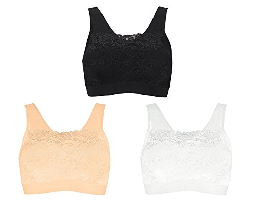 ! Lace Cami 3 Pack Black White & Natural