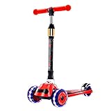 ★ PLEGABLE - Scooter de 2 ruedas La composición liviana y plegable hace que el scooter de tres ruedas sea fácil de transportar y conveniente de guardar cuando no esté en uso, o se ponga en el automóvil.