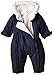 Absorba Baby Girls Indigo Trip Plain Snowsuit, Blue (marine), 6-12 months (Manufacturer size: 12 mois)