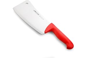 Arcos Couteau de Boucher à Découper – Lame en Acier Nitrum, Manche en Polypropylène – Robuste et Hygiénique, Système d'Identification de Couleur – Rouge, Série 2900