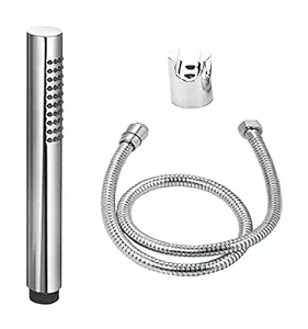 KYOTO MERICA ABS Hand Shower/Telephonic Shower in Chrome Finish with ABS Holder and 1.5 Mtr Stainless Steel Flexible Tube for Bathroom/Bathroom Cleaning.