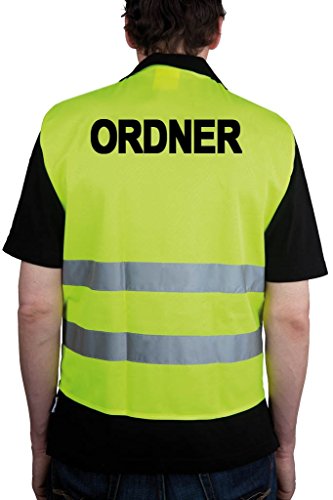 Preisvergleich Produktbild Qualitäts KFZ-Warnweste "ORDNER", gelb