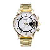 Herren Uhr Anastasia. Herren BeiläUfig GeschäFt Runde Edelstahl Sport Analoge Quarzuhr Herren Armbanduhr,Uhr Herren Schwarz Leder,Mann Beobachtet,Bralette Uhr Geschenk,Herren Uhren Angebote