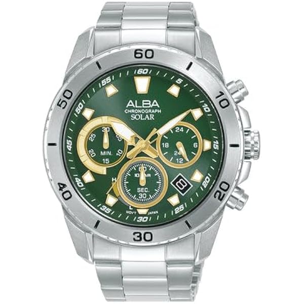Buy ALBA AX7005X1 Metallic Gold Chronograph Watch, Men's Sporty