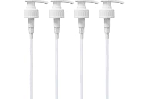 BETINYAR 4 Pieces Bottle Pump Dispenser, Dispensing Pump, 38 mm Pump Lid Top Replacement with Dip Tubes, Bottle Pump Replacement for Containers
