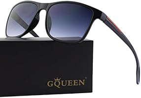 GQUEEN Occhiali da Sole Bordo in Corno Mezza Montatura Polarizzati GQO6