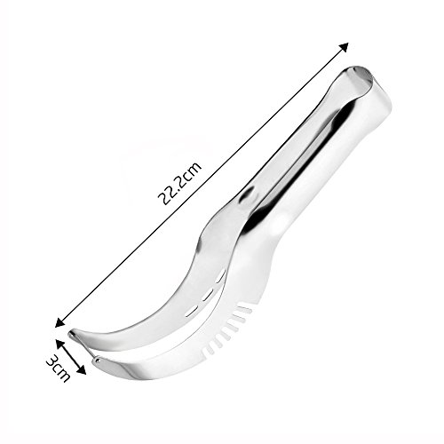 Obstmesser Melonenschneider mit 4 Obstgabeln Edelstahl FOXAS Watermelon Slicer - 4