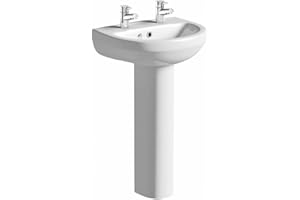 VICTORIAPLUM.COM Orchard Eden 2 tap Hole Full Pedestal Basin 550mm