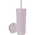 Simple Modern Insulated Tumbler with Lid and Straw | Iced Coffee Cup Reusable Stainless Steel Water Bottle Travel Mug | Gifts for Women Men Her Him | Classic Collection | 24oz | Lavender Mist