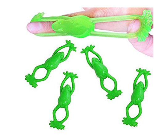 Teeliya® » 12 x Fliegende Frösche ✮ Elastisch, Dehn- und Streckbar ✮ Glibber Spielzeuge ✮ Mitgebsel/Mitbringsel