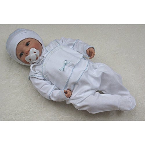 TupTam Unisex Baby Taufbekleidung 3-tlg. Set , Farbe: Weiß / Junge, Größe: 62 - 2