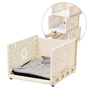 1PCS Zoomaian Kleiderschrank-Aufbewahrungsbox Kunststoff stapelbar