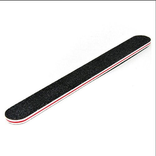 Nail Files Emery Board Grit Gel Cosmetic Manicure Pedicure,Black,3-Pack