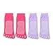 Produktbild BESPORTBLE Frauen Yoga Zehensocken Fünf Finger Socken Rutschfeste Rutschfeste Sohlen Socken Grip Socken mit Greifern (zufällige Farbe, 2 Paar verpackt)