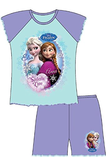 Girls Disney Frozen Shorty Summer Pyjama Set Short Sleeve Pyjamas[18-24 Months][Lilac]