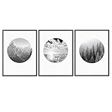 3 MDF-BILDERRAHMEN 30x40 cm im MODERNEN STIL, Schwarz, Schlicht, Breite der Leiste: 1,4 cm, mit bruchsicherer ACRYLGLAS-SCHEIBE