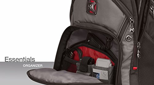 Freecom Wenger 600635 Synergy 16  Laptop-Rucksack  gepolsterte Laptopfach mit iPad Tablet eReader Tasche in schwarz grau  26 Liter 