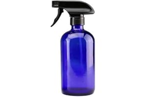 UPSTORE 1 flacon pulvérisateur Boston vide en verre de 250 ml pour produits de nettoyage, huiles essentielles, parfum, aromathérapie, coiffure (bleu)