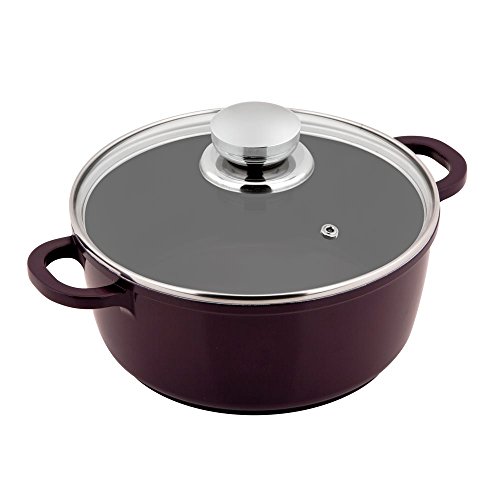 CS Kochsysteme 041687 Kochgeschirr, Aluguss, Durchmesser 28 cm, violett, 28 x 28,3 x 17,39 cm