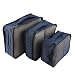 Produktbild sdfghzsedfgsdfg 6pcs / Set bewegliche Wasserdichte Kleidung-Speicher-Beutel-Verpackung Cube Reise-Gepäck-Organizer Durable Kleidung Socken-Bra Aufbewahrungstasche Dunkelblau