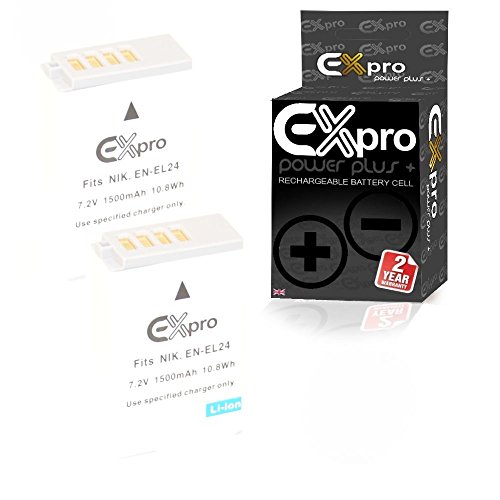 Ex-Pro    Nikon En-el24  Enel24   1500  mAh Haute Puissance nominale Plus   Lithium Li-Ion Batterie pour Appareil Photo Num  rique Nikon 1  J5