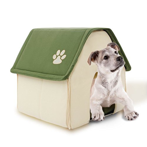PAWZ-Road-Dog-House-For-Medium-and-Small-Pets-Color-Green-Red-Roof