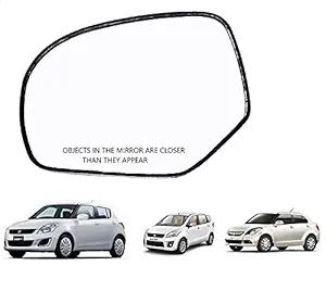 CARTEK ORVM Left Side View Sub Mirror Glass Plate for Maruti Swift / Dzire / Ertiga VDI VXI ZDI & ZXI (Type 2 ) 2012-2017