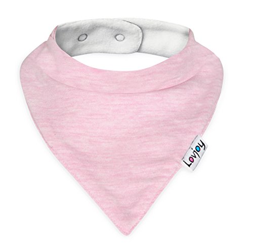 Lovjoy Bandana Geifer Baby Lätzchen (5 PACK – Carnations) Super Absorbent & Soft für ultimativen Komfort mit justierbarem Snaps- Netter Baby-Geschenk für Mädchen. - 4