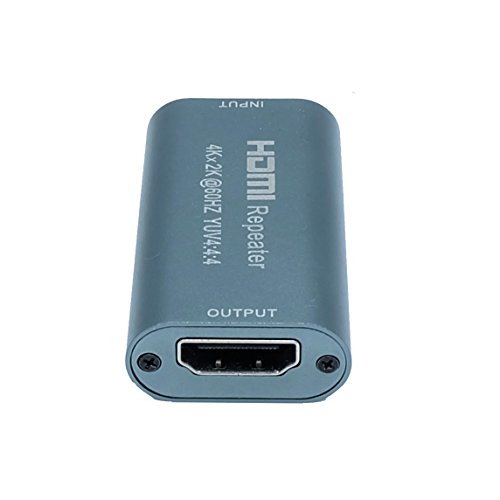 Moneyshop–HDMI 2.0 Repeater/HDMI Kabel Booster; HDMI 2.0 Signal- Verstärker für Konfigurationen bis 35m 4k ;25 m bei 4K@60Hz, 35 m bei 4K@30Hz, 50 m bei 1080p; YUV 4:4:4;Stützen 3D( es ist kein Netzteil erforderlich.) - 3
