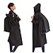 Produktbild Sunmoch Nicht-Einweg Regenponcho Wasserdicht Regenjacken Motorad Regenmantel Mode Regenjacke EVA Raincoat Regencape Fahrrad(Schwarz)