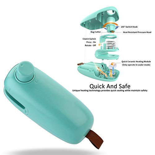 Xrten Mini sellador de Calor, selladora de Bolsas de plastico portátil