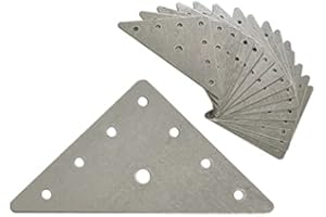 OMIDEAS 15 x wspornik narożny (90 x 90 x 1,5) płaski trójkątny drewniany metalowy ocynkowany łącznik do płyty mocującej