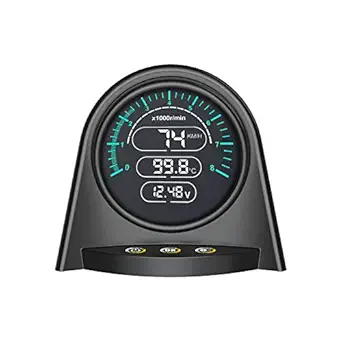 X70 12V OBD Multifunctional Speedometer Intelligent Head-up Instrument with Vehicle Speed MPH KM/h, Engine Speed, overspeed Warning, Mileage Measurement, Water Temperature Meter