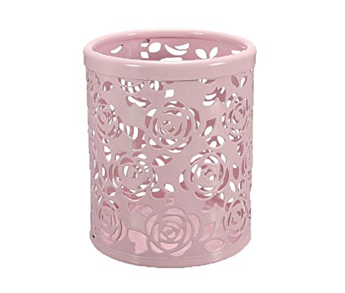 niceeshop(TM) Hollow Out Blume Schreibtisch Stift Organizer Behälter Haus Dekoration,Rosa