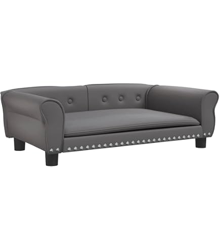 Hundebett Aus Kunstleder – 70x45x28 Cm, Wasserabweisend, Mit Kiefernholzrahmen, Braun Für Kleine Hunde