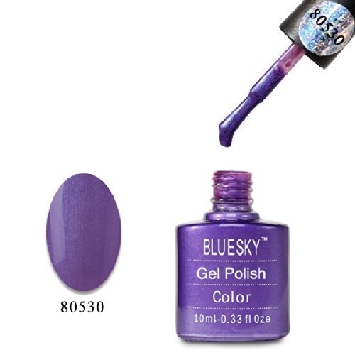 Purple Purple 80530 Bluesky Soak off uv nail gel polish 10ml 14 day wear!