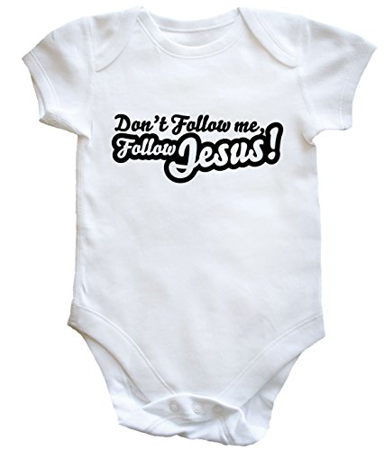 HippoWarehouse DON'T FOLLOW ME FOLLOW JESUS baby vest boys girls
