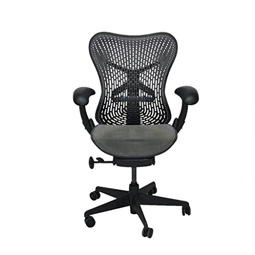 HERMAN MILLER MIRRA TRIFLEX OFFICE DESIGNER CHAIR DARK WITH GREY SEAT AND GREY BACKS