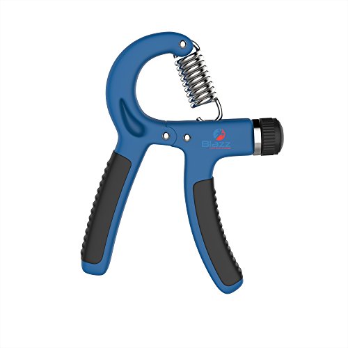 Blazz Unterarmtrainer Set – Fingerhantel mit verstellbarem Widerstand + 2 Grip- Ringe in verschiedenen Stärken – Bonus: Trainingsplan - 9