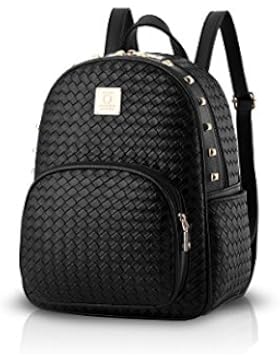 Nicole&Doris Neue Frauen-Weave Spielraum-Schulter-Beutel-Rucksack Geldbeutel -Schul PU-Leder Art und Weise Persönlichkeit...