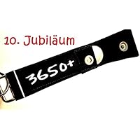 10. Jubiläum Jahrestag Geburtstag - Schlüsselanhänger mit Einkaufschip, Geschenk zum Firmenjubiläum, Geschenk zur Rosenhochzeit, 10. Hochzeitstag, Betriebszugehörigkeit