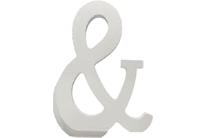 HOME SOLAZZIA Dekorative weiße Holzbuchstaben und Zahlen, 15 cm