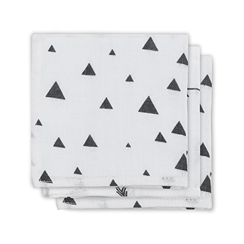 Jollein 537-848-65081 Mull Mundtuch Indians black und white, 3 pack, schwarz