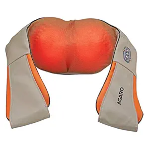 AGARO Delite 24-Watts Shiatsu Pillow Massager with 8 Rollers & Mild Heat (Orange)