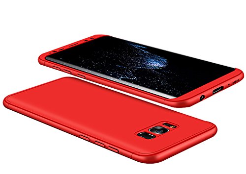 Samsung Galaxy S8/S8 Plus Coque Pacyer® Protection Souple PC 3 en 1 Full Cover 360 Housse Integrale Bumper Etui Case Accessoires Ultra Fin Et Discret Pour Samsung Galaxy S8/S8+ (S8 Plus, Rouge)