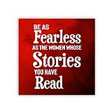 YaYa Cafe Womens Day Gifts Fearless Women Printed Fridge Magnet-Square